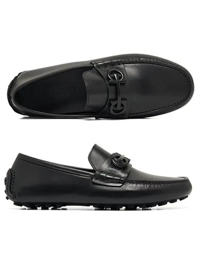 Gancini Ornament Driving Shoes Black - SALVATORE FERRAGAMO - BALAAN 6