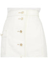 Women's Cotton Long A-Line Skirt White - GUCCI - BALAAN 9