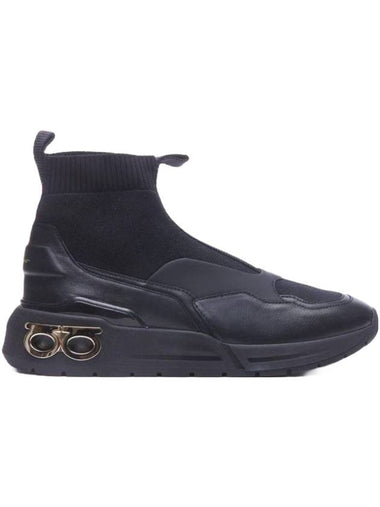 Cosma Gancini Socks High Top Sneakers Black - SALVATORE FERRAGAMO - BALAAN 1