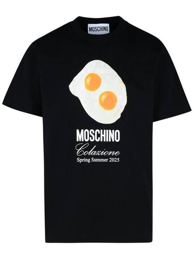 Moschino Black Cotton T-Shirt - MOSCHINO - BALAAN 1