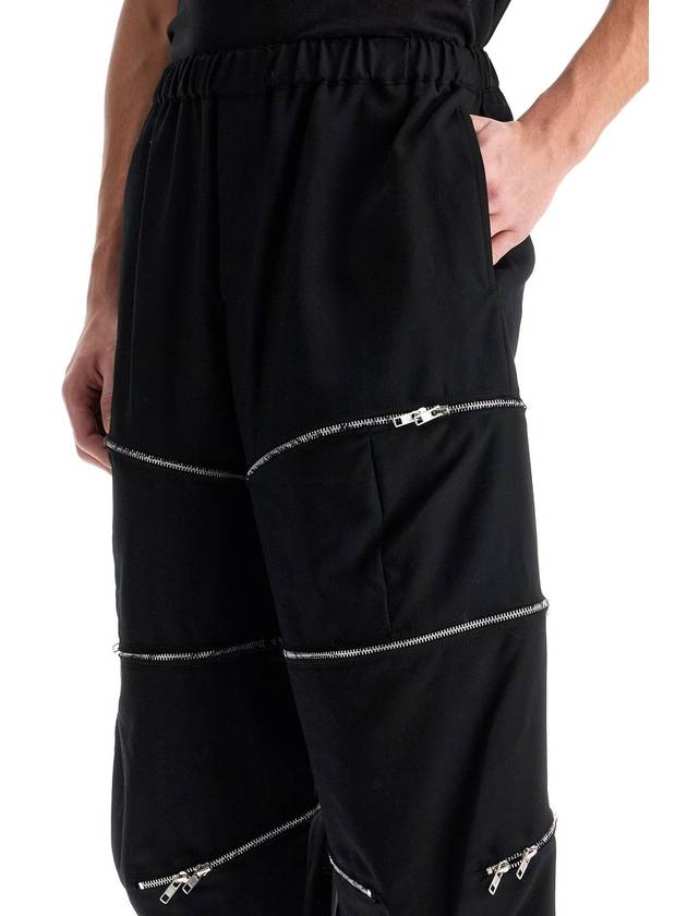 cropped pants with zip openings. - COMME DES GARCONS - BALAAN 4