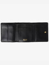 Matelasse Logo Nappa Leather Half Wallet Black - MIU MIU - BALAAN 3