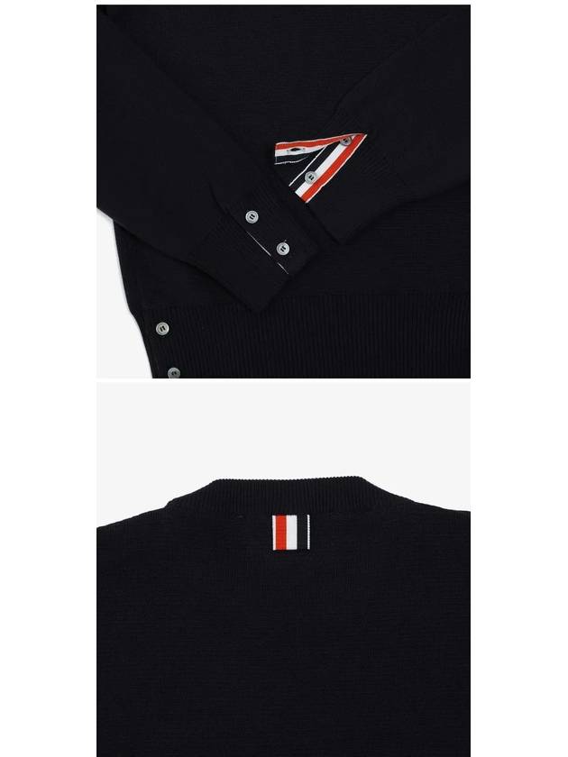 Men's Milan Stitch Armband Crew Neck Knit Top Navy - THOM BROWNE - BALAAN 5