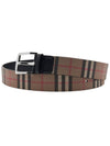 Men's Vintage Check Leather Belt Beige - BURBERRY - BALAAN 3