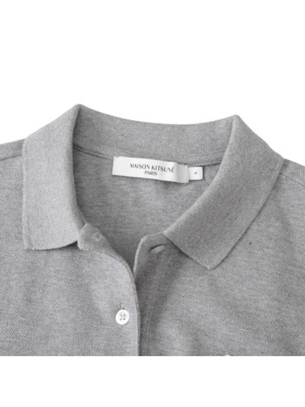 Fox Head Patch Classic Short Sleeve Polo Shirt Grey - MAISON KITSUNE - BALAAN 4