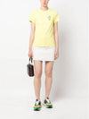 Ice Cream Patch Short Sleeve T-Shirt Yellow - MAISON KITSUNE - BALAAN 4