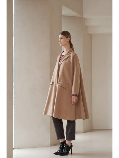 Overfit Double Button Handmade Wool CoatBeige - CAHIERS - BALAAN 2