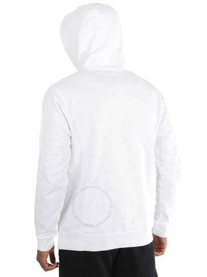 Burberry Optic White Globe Graphic Cut-Out Sleeve Hoodie, Size Medium - BURBERRY - BALAAN 2