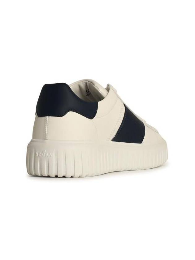 Hogan 'H Stripes' White Leather Sneakers - HOGAN - BALAAN 3