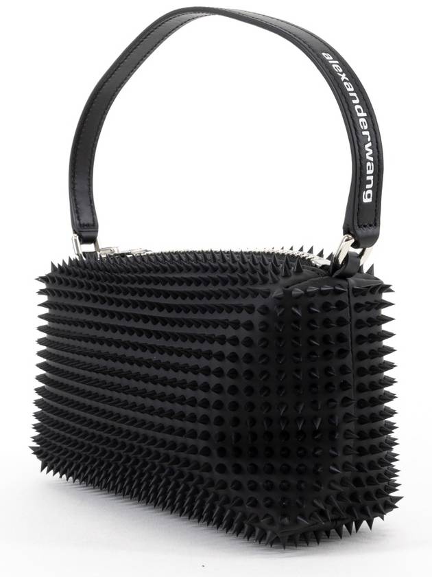 Heiress Rubberized Spike Pouch Bag Black - ALEXANDER WANG - BALAAN 3