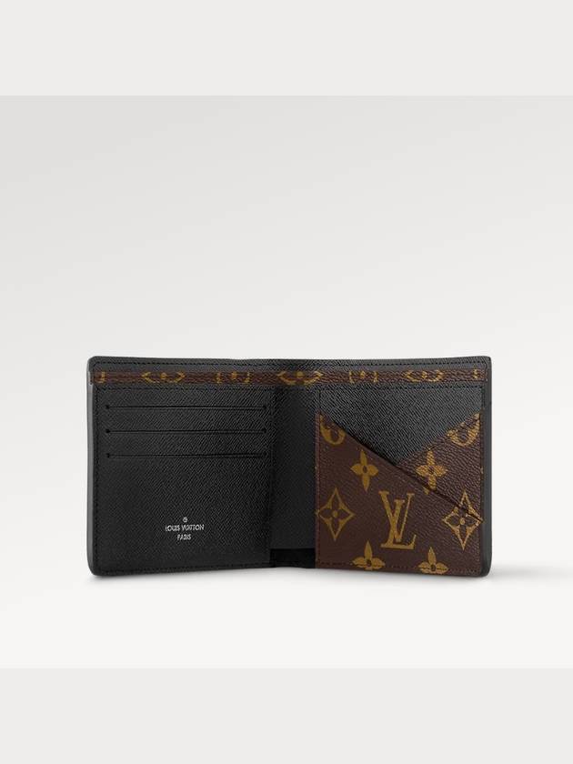 Multiple 2-Fold Bifold Wallet Brown Black - LOUIS VUITTON - BALAAN 5