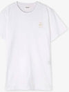 Aby Logo Short Sleeve T-Shirt White - ISABEL MARANT - BALAAN 3