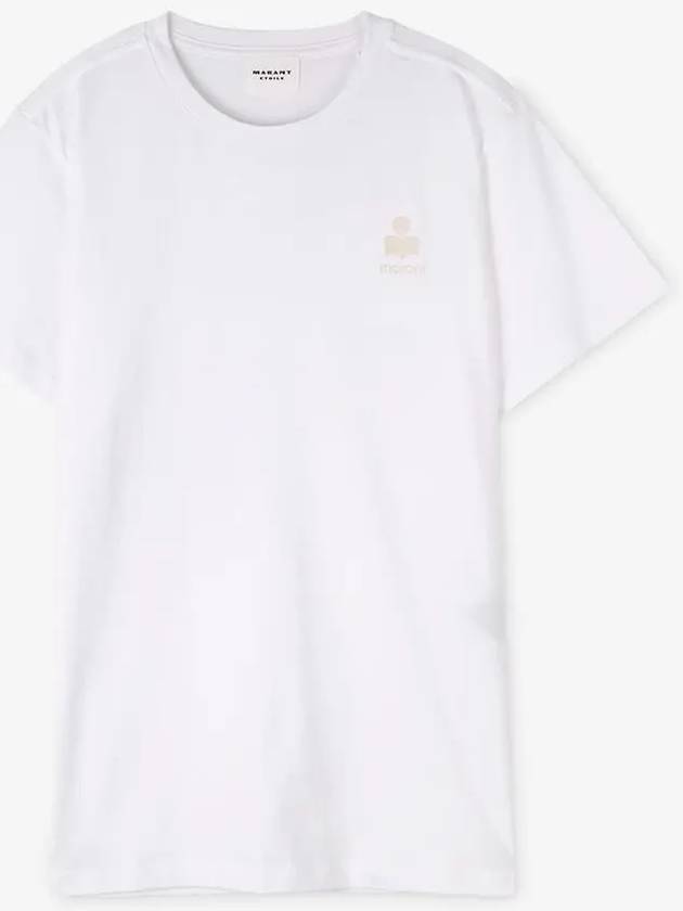 Aby Logo Short Sleeve T-Shirt White - ISABEL MARANT - BALAAN 3