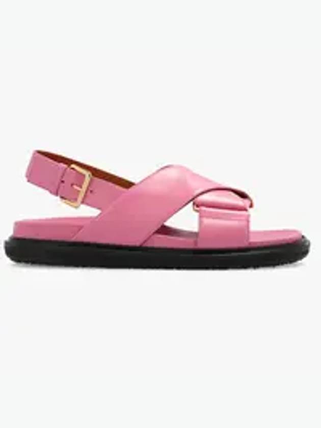 Fussbett Leather Sandals Pink - MARNI - BALAAN 2