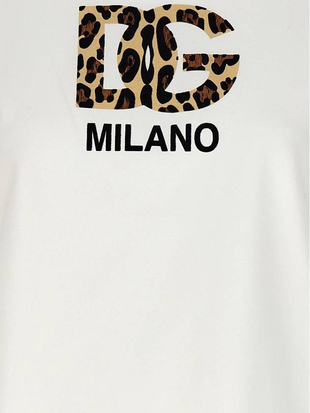 FW 23 24 T shirt logo floccato F8U44ZGDBZRW0111 - DOLCE&GABBANA - BALAAN 5