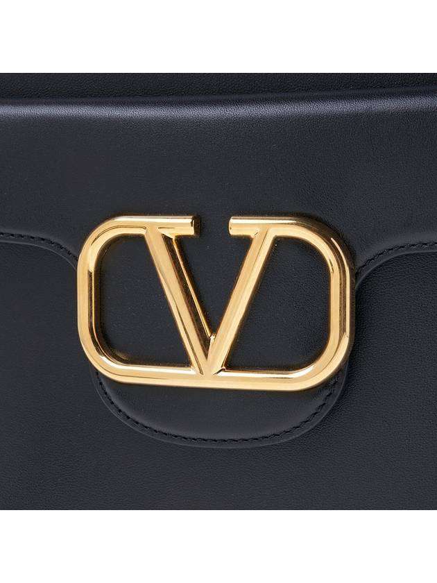 Gold V Logo Cross Bag Black - VALENTINO - BALAAN 8