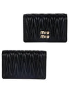 Matelasse Nappa Leather Half Wallet Black - MIU MIU - BALAAN 2