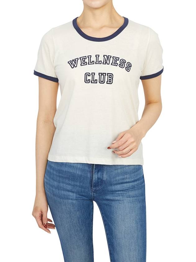 Women's Wellness Club Short Sleeve T-Shirt Cream - SPORTY & RICH - BALAAN 11