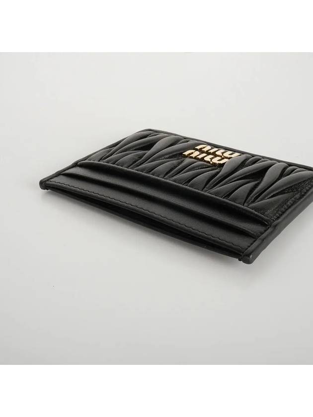 Matelasse Nappa Leather Card Wallet Black - MIU MIU - BALAAN 6