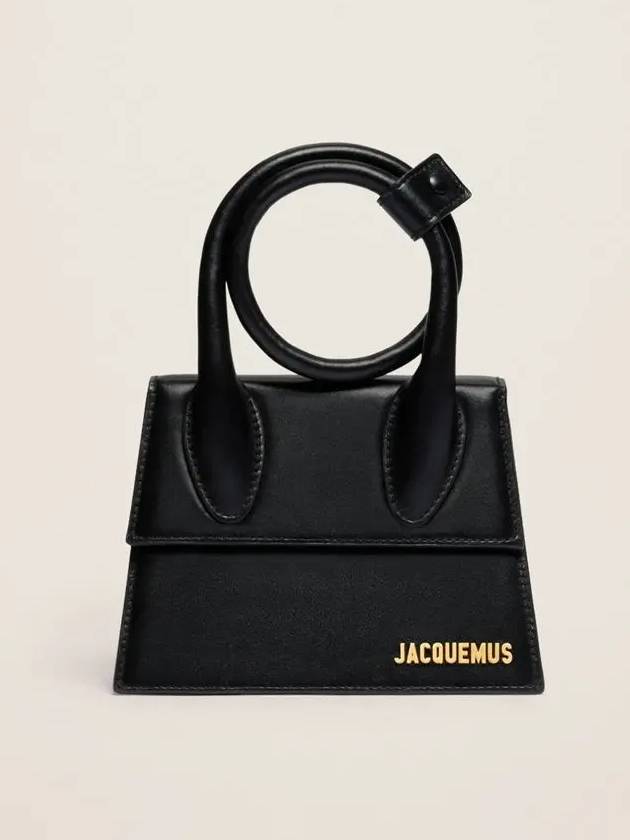 Le Chiquito Noeud Coiled Leather Tote Bag Black - JACQUEMUS - BALAAN 4