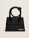 Le Chiquito Noeud Coiled Leather Tote Bag Black - JACQUEMUS - BALAAN 3