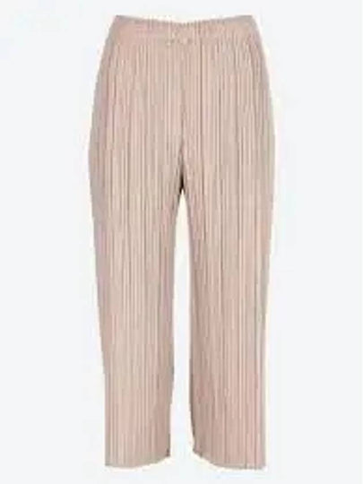 Women's Pleats Wide Pants Beige - ISSEY MIYAKE - BALAAN 2