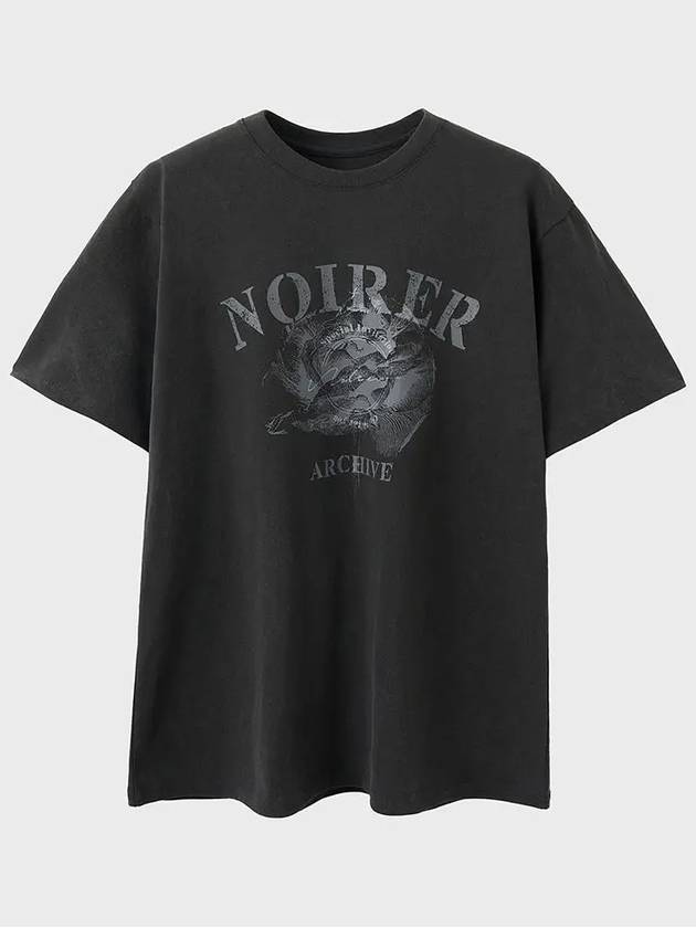 Archive Print Short Sleeve T-Shirt Grey - NOIRER - BALAAN 3