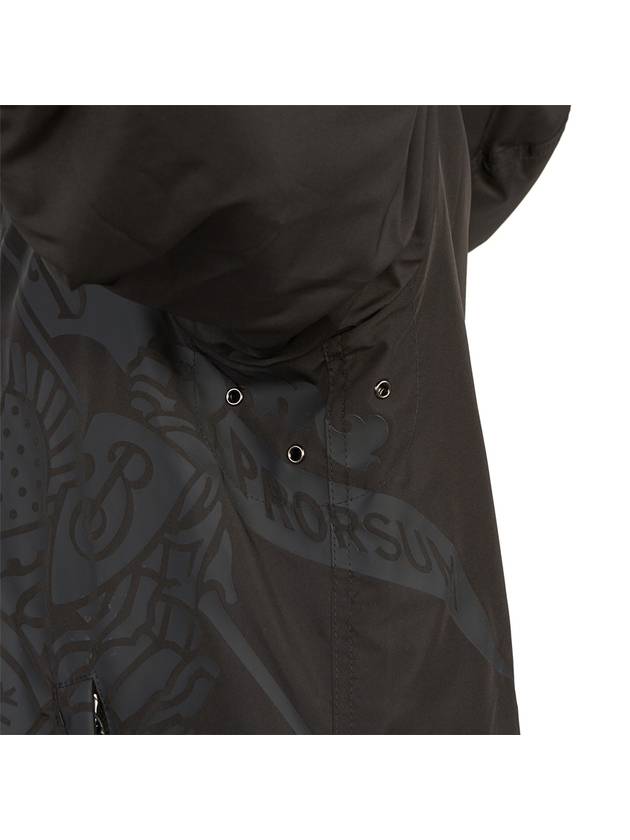 Men's EKD Print Hooded Jacket Black - BURBERRY - BALAAN 11