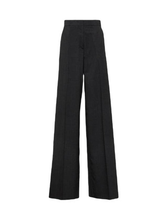 Women Mendoza Virgin Wool Straight Pants Black - MAX MARA - BALAAN 1