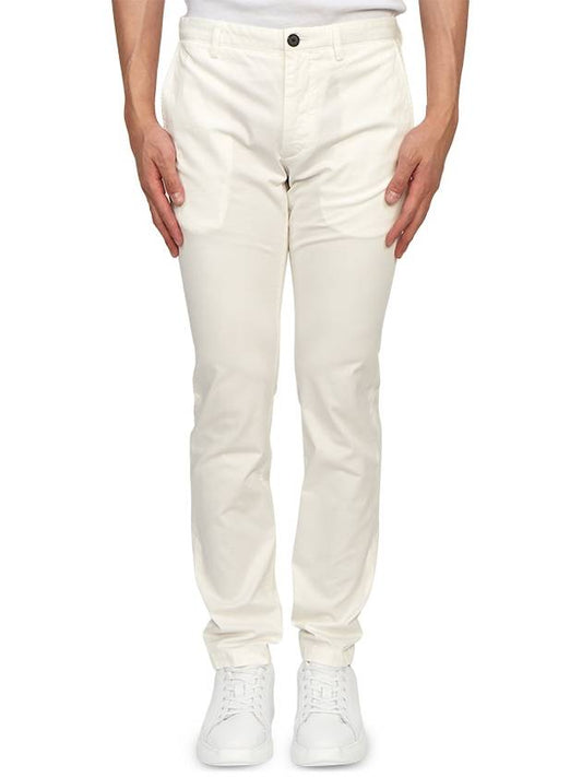 Men's Cotton Blend Straight Pants White - THEORY - BALAAN 2