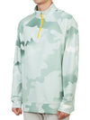 Men's Camo Half Zip Up Golf Long Sleeve T-Shirt Green - G/FORE - BALAAN 3