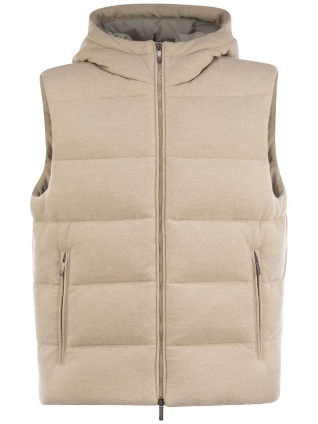 Goose down vest in wool and cashmere - PESERICO - BALAAN 1