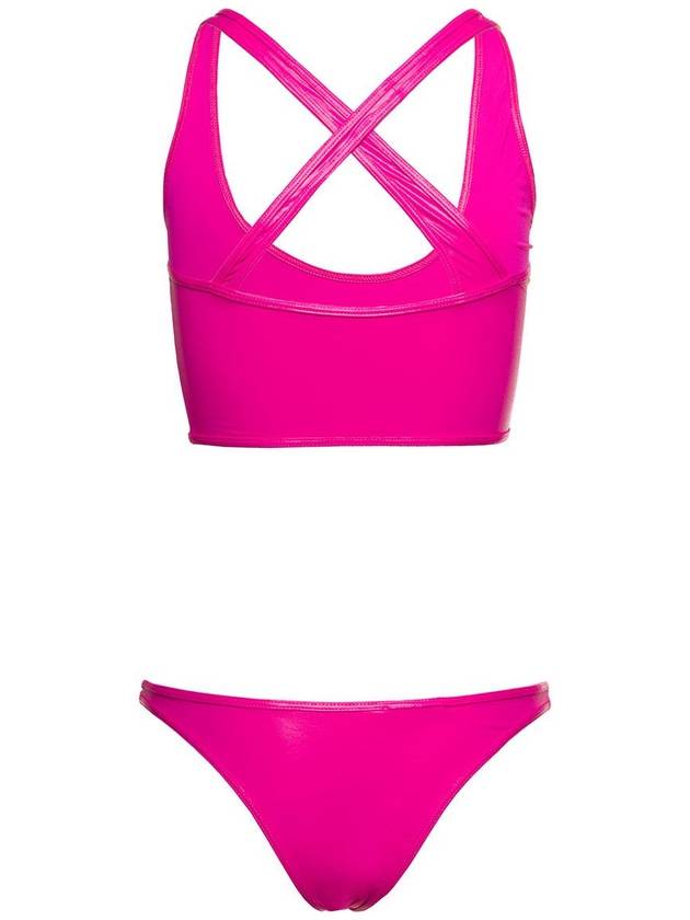 Crossover-Strap Bikini Set With Embroidered Logo In Technical Fabric Woman - THE ATTICO - BALAAN 2