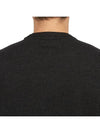 Regular Fit Crew Neck Wool Knit Top Melange Charcoal - STONE ISLAND - BALAAN 8