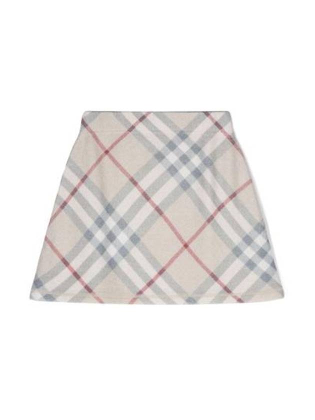 Kids Check Skirt Beige - BURBERRY - BALAAN 1