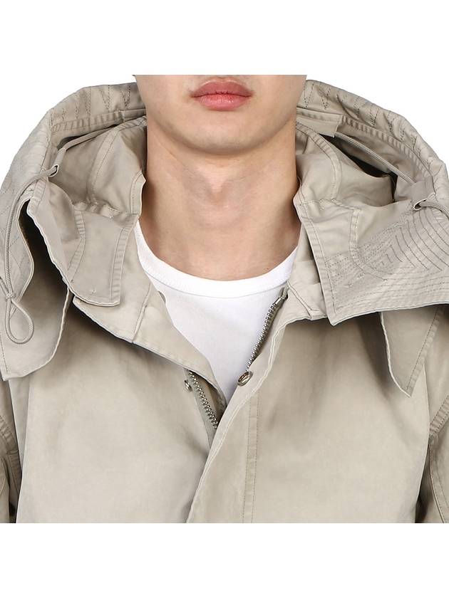 Hooded Long Parka Jacket Beige - TEN C - BALAAN 11