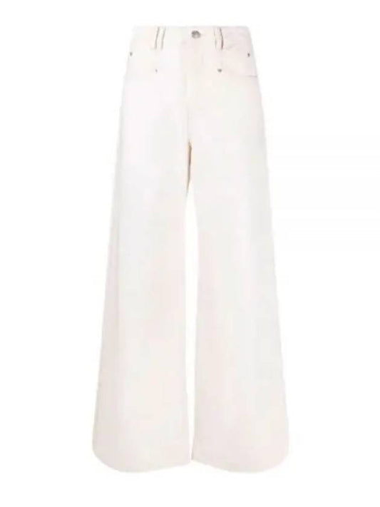 Lemony High Waist Wide Pants Ivory - ISABEL MARANT - BALAAN.