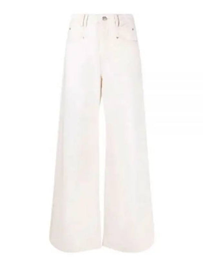 Lemony High Waist Wide Pants Ivory - ISABEL MARANT - BALAAN 2