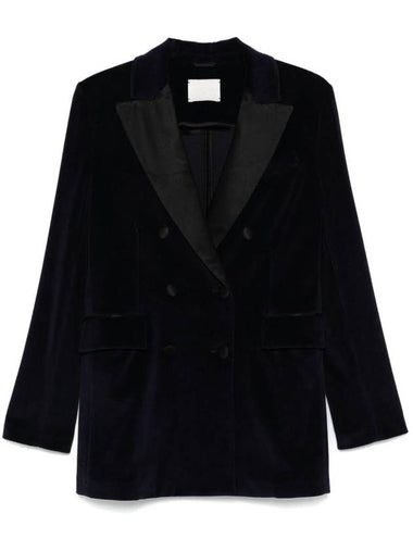 Circolo 1901 Double-Breasted Velvet Blazer - CIRCOLO 1901 - BALAAN 1