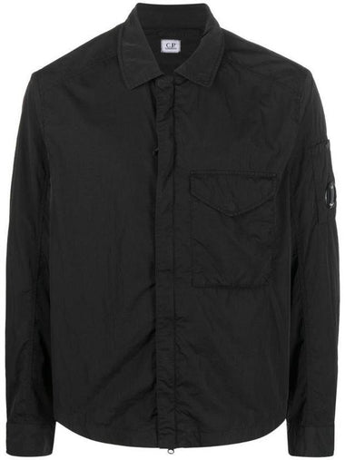 Men's Chrome R Over Shirt Zip Up Jacket Black - CP COMPANY - BALAAN 1