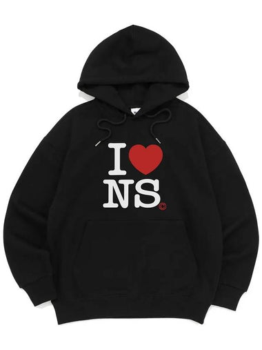 I HEART NS HOOD BLACK - NET SOCIAL CLUB - BALAAN 1