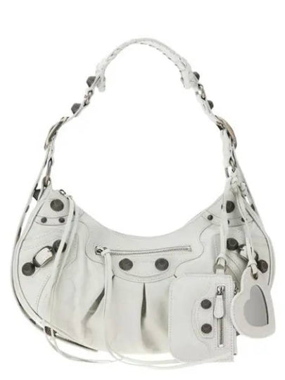 Le Cagole Small Leather Shoulder Bag White - BALENCIAGA - BALAAN 2