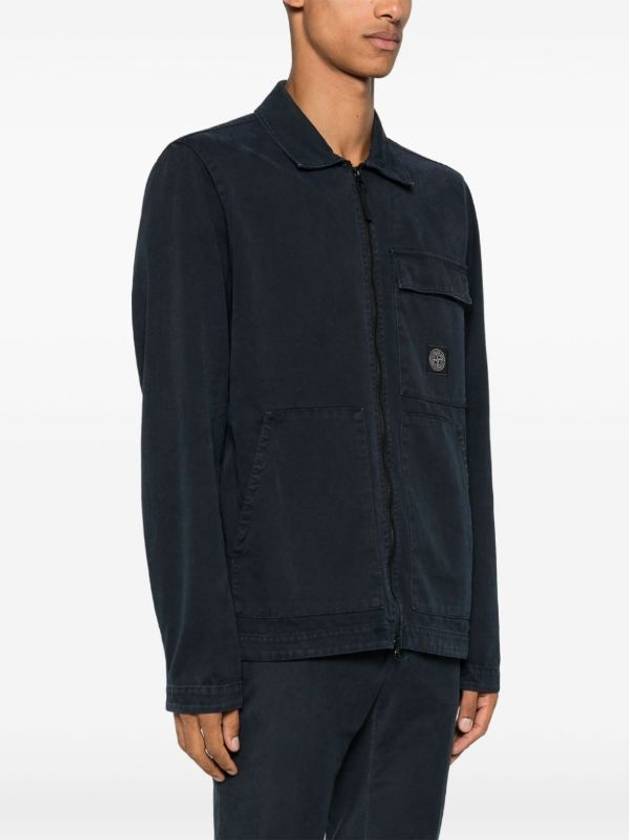 Panama cotton old effect overshirt - STONE ISLAND - BALAAN 3