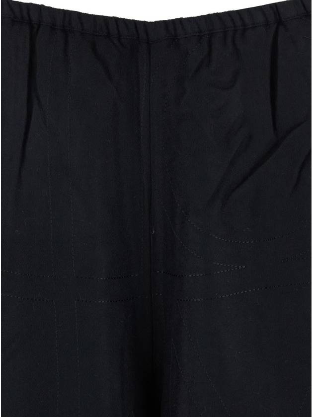 Blsck High Waisted Pants With Monogram And Elastic Waist In Modal Woman - TOTEME - BALAAN 3