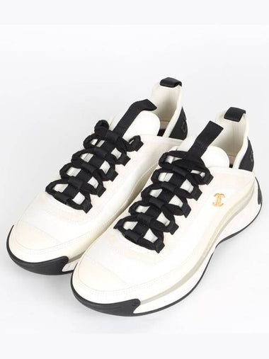 Mixed fiber gold sneakers white 36 5 235 - CHANEL - BALAAN 1