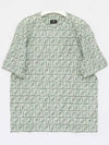 FF Cotton Short Sleeve T-Shirt Green - FENDI - BALAAN 4