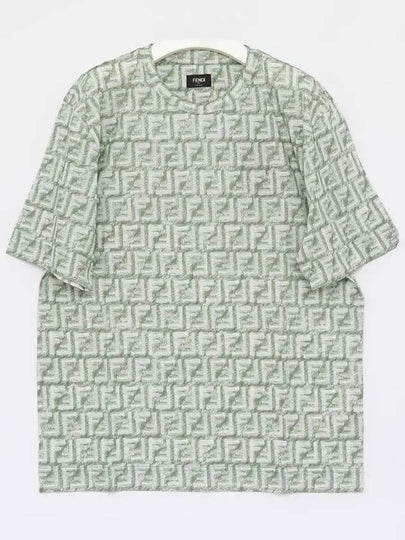 FF Cotton Short Sleeve T-Shirt Green - FENDI - BALAAN 2