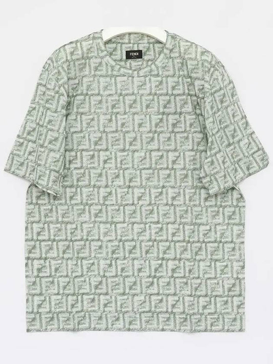 FF Cotton Short Sleeve T-Shirt Green - FENDI - BALAAN 2