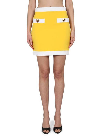 Short Skirt 01180424 4028 YELLOW - MOSCHINO - BALAAN 2