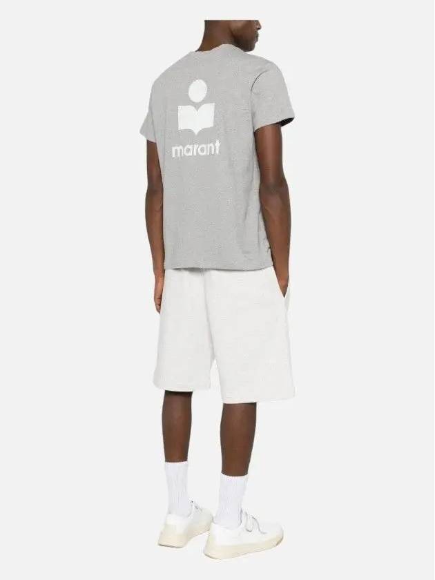 Zafferh Logo Cotton Short Sleeve T-Shirt Grey - ISABEL MARANT - BALAAN 4